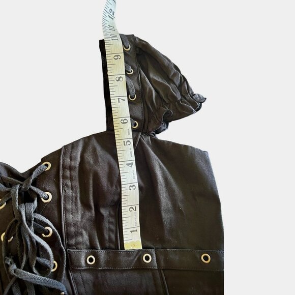 Vintage Y2K Tripp NYC Black Zip Up Corset Top - Picture 3 of 8